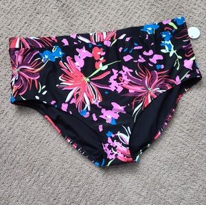 Dip Floral High-Waisted Bikini Bottoms